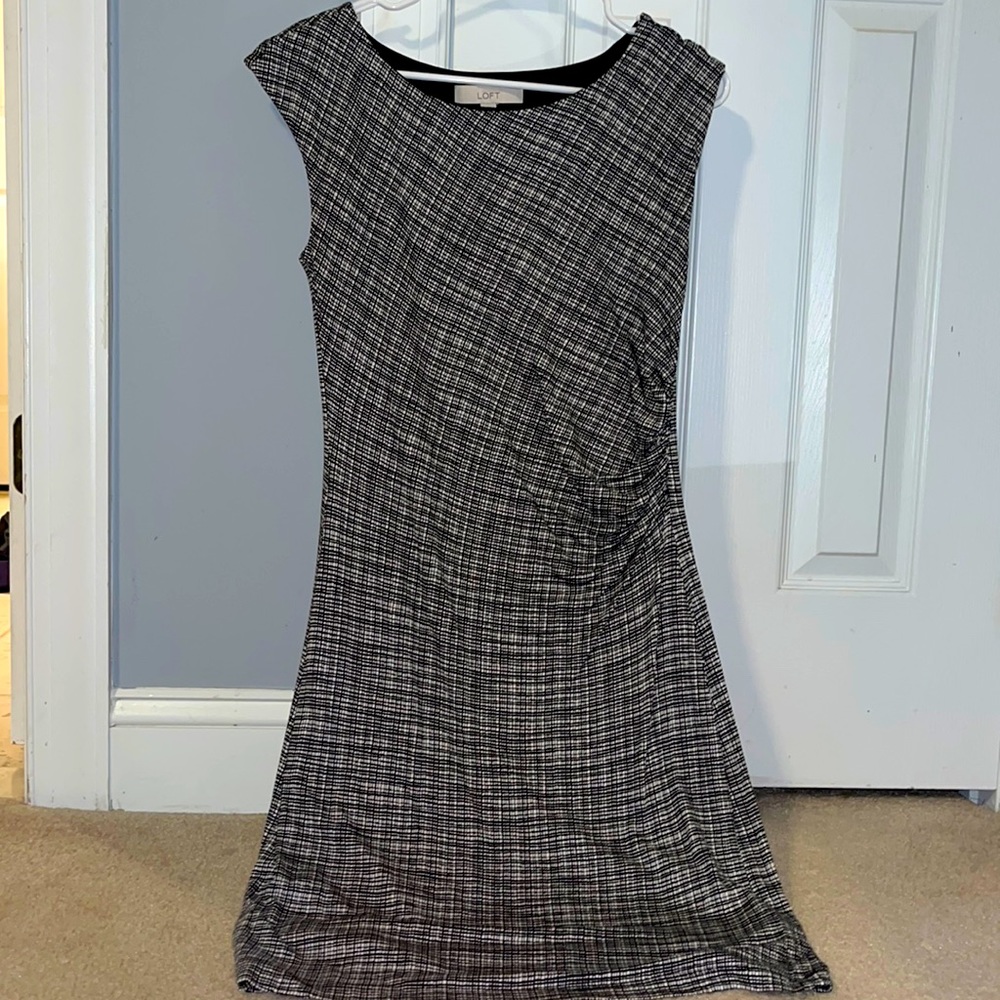Loft black and white dress